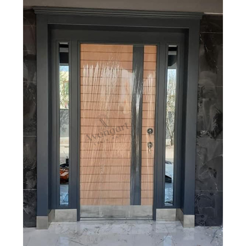 Ayna Detay Ahşap Villa Kapısı AVNG-034