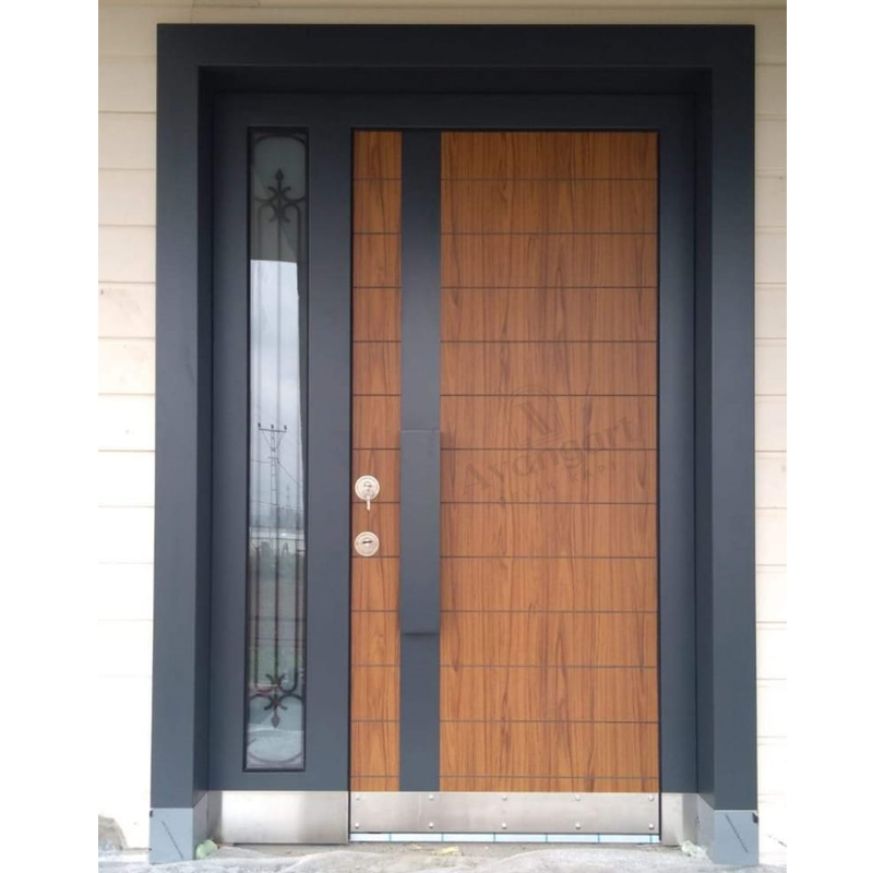 Antrasit Ahşap Villa Kapısı AVNG-051