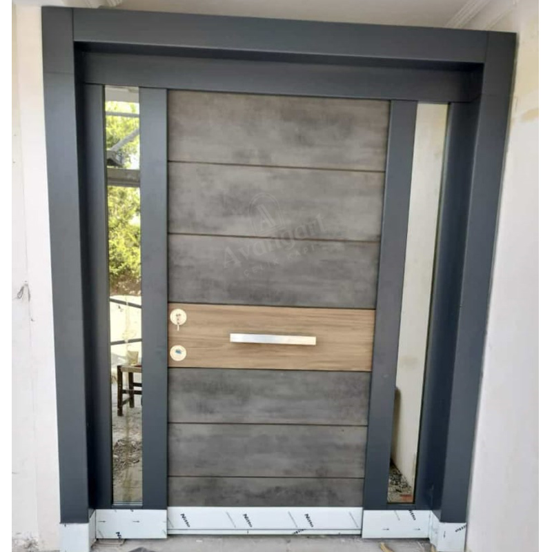Aynalı Gri Villa Kapısı AVNG-046