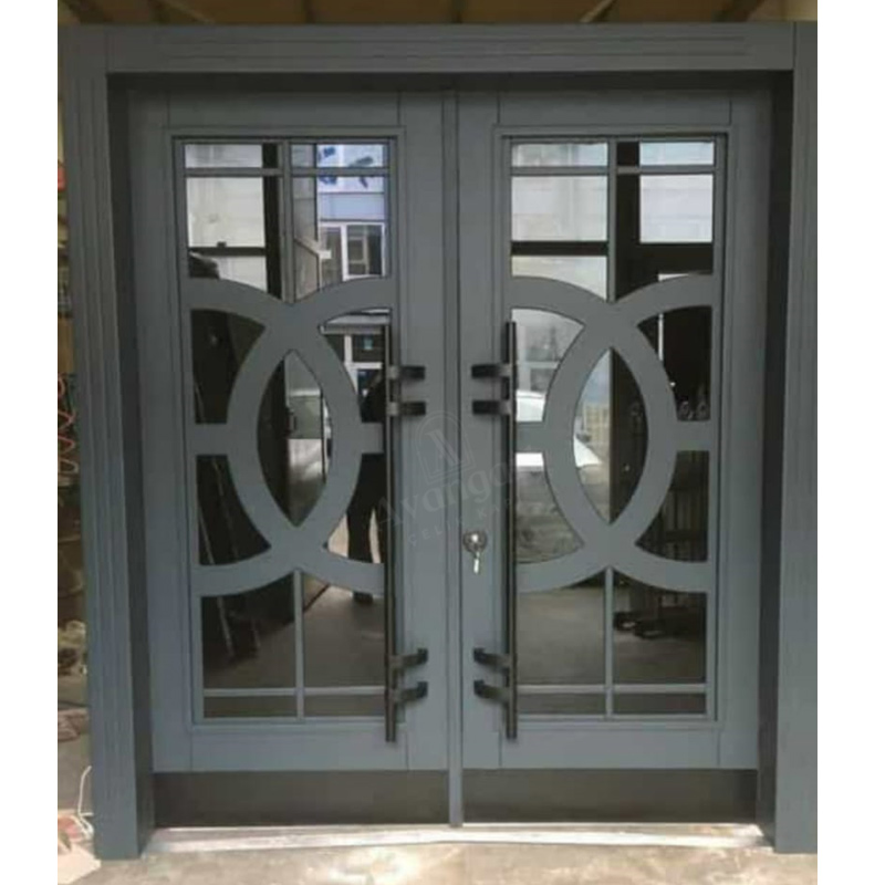 Aynalı Antrasit Villa Kapısı AVNG-044